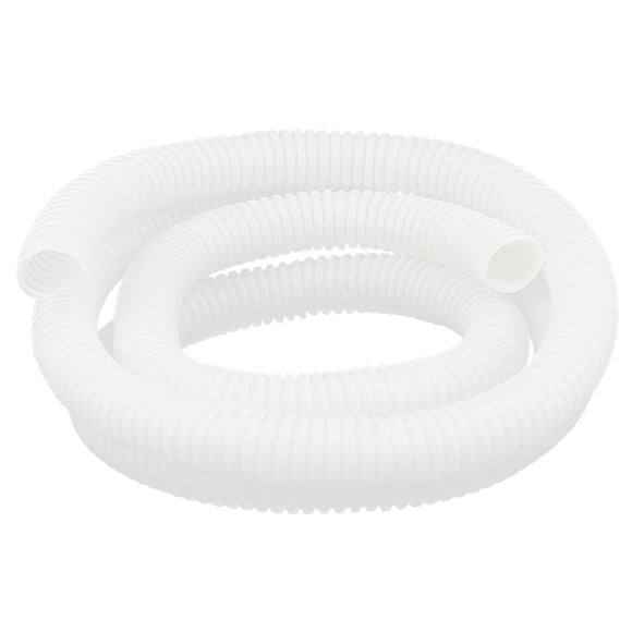 Unique Bargains 1.5M/59.1' Flexible Plastic Insulation Corrugated Wiring Tube Conduit White