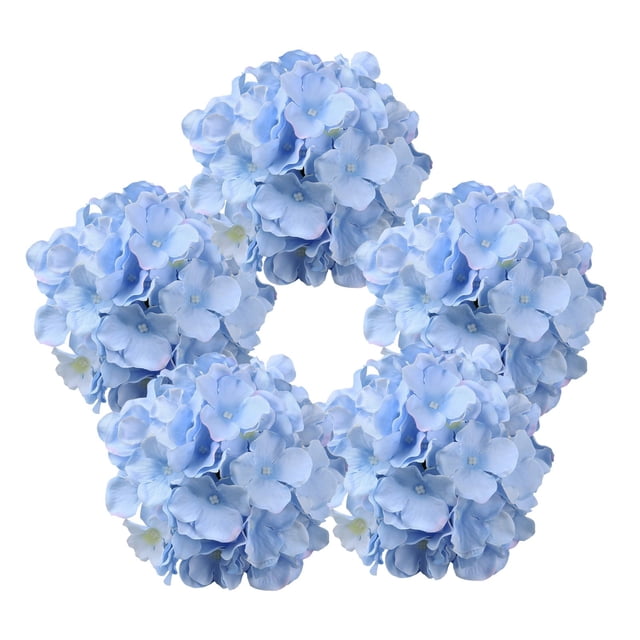 Fall Mantle Scarf Flower for Centerpieces Hanging Decorations for outside 5 Pack Detachable Silk Hydrangea Heads For Home & Wedding Decorations Easy To Arrange Floral