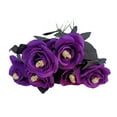 thumbnail image 4 of Rosas falsas de Halloween con calaveras-Púrpura más calavera, 4 of 14