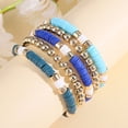 thumbnail image 3 of AEXTO Colorful Heishi Clay Bead Bracelet Set for Women Stackable Vinyl Disc Polymer Beaded Stretch Bracelets Preppy Bohemian Summer Beach Bracelets Jewelry, 3 of 12
