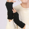 thumbnail image 3 of Yoyauz Fingerless Thumb Hole Gloves Winter Knitted Arm Warm Gloves, 3 of 6