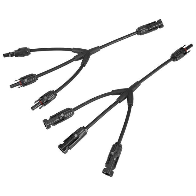 TOPINCN 3 Branch Y Type Male Female MC4 Connector Solar Panel Extension Cable PV Wire Adapter, Solar Panel Extension Cable, PV Wire