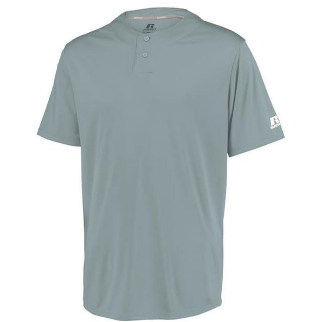 Chandail de Performance Jeunesse Uni à Deux Boutons, Gris Baseball - Moyen
