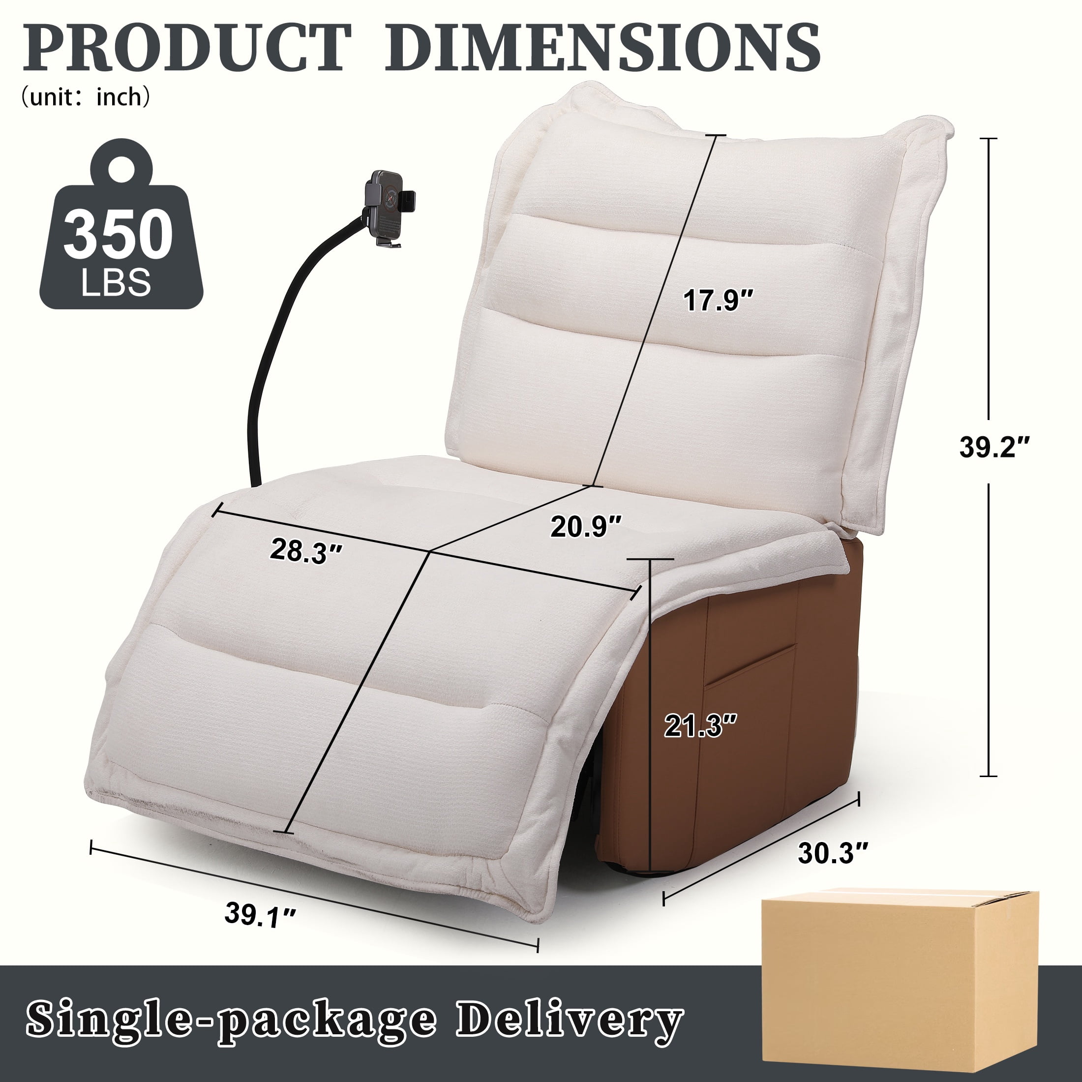Holaki Power Recliner Chair, Modern Chenille Recliner Chair with Wireless Charging, Adjustable Home Theater Seating with Lumbar Support, Electric Recliner Chair for Adult