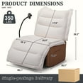 thumbnail image 3 of Holaki Power Recliner Chair, Modern Chenille Recliner Chair with Wireless Charging, Adjustable Home Theater Seating with Lumbar Support, Electric Recliner Chair for Adult, 3 of 10