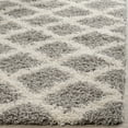 thumbnail image 4 of SAFAVIEH Layla Geometric Plush Shag Area Rug, Grey/Ivory, 8' x 10', 4 of 7