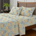 thumbnail image 2 of 100% Pure Cotton Double Bed Bedsheet With 2 Pillow Covers - Size 102 X 108 Inches, Multicolor | Lightweight, Soft & Breathable - Perfect For Gifting On Weddings Bedsheet, 2 of 4