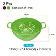 thumbnail image 2 of Unique Bargains Kitchen Drain Basket Strainer Fruit Vegetable Rice Sieve-Green+Purple(2PCS), 2 of 5