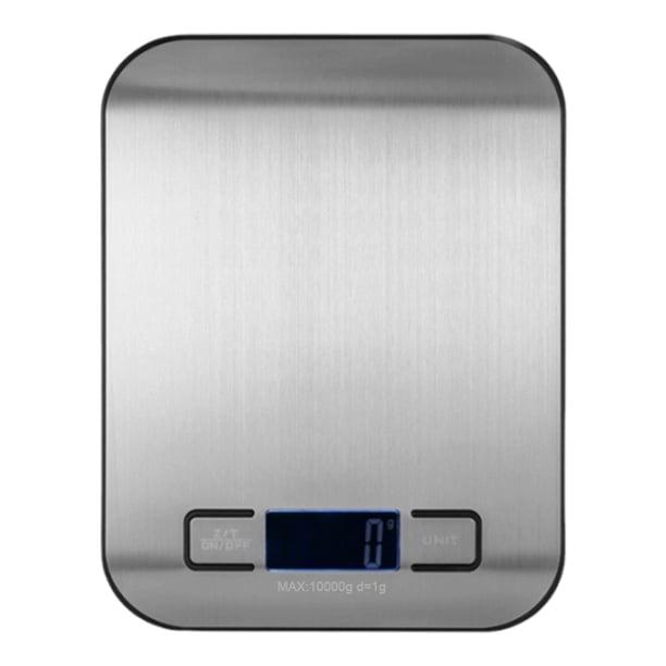 Likrtyny Báscula Electrónica Digital Báscula Alimentos para LCD Acero Inoxidable (10 Kg)