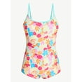 thumbnail image 5 of No Boundaries Bright Palms Scoop Neck Romper One-Piece Swimsuit, Women's XXS-XXL, 5 of 5