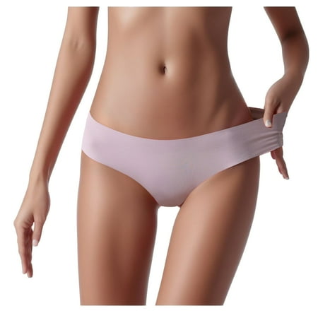 EHRWE Women s Panties Underwear Breathable Midwaist Silk Solid Color Women s Underwear Soft Breathable Nightgowns