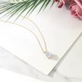 thumbnail image 4 of Gem Stone King 14K Yellow Gold White Moissanite Solitaire Pendant Necklace for Women | 3.00 Cttw | Gemstone Birthstone | Oval 10X8MM | with 18 inch Silver Chain, 4 of 4