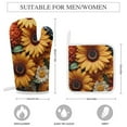 thumbnail image 2 of Sunflower Insulated Gloves And Pot Mats (four Piece Set), 2 of 6