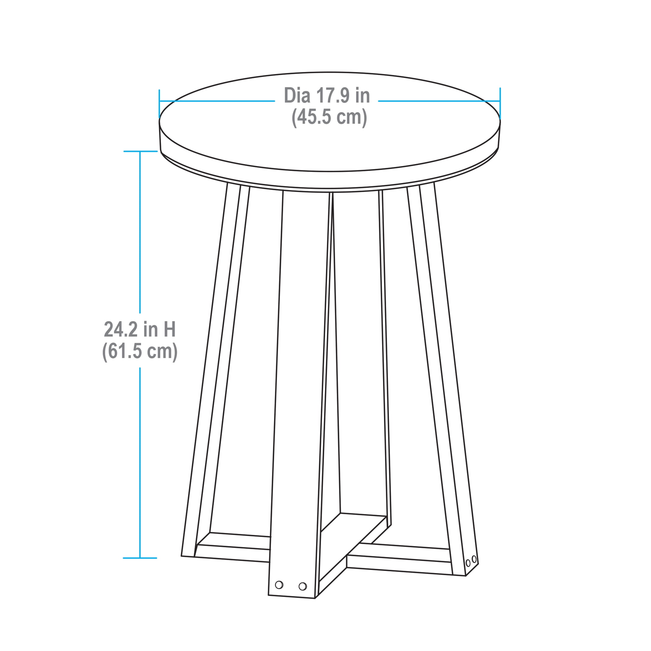 Better Homes & Gardens Ezra End Table, Light Honey Finish