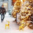 thumbnail image 3 of 3 uds. De renos navideños iluminados, ciervos centelleantes de Navidad, decoración de jardín al aire libre-AM, 3 of 5