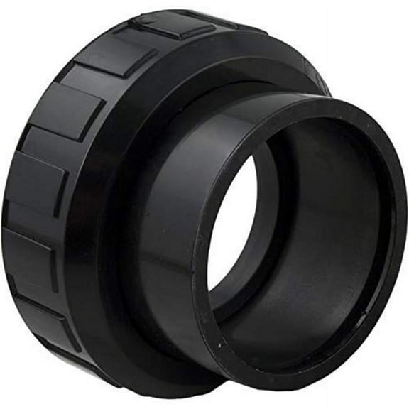 Waterco 63406550BLK 2 x 2.5 in. Black Union Adapter with 2.5 in. Bulkhead for Pump or Filter