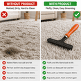 Carpet Rake for Shag Rugs and Mats, Portable Handheld Carpet Grooming ...
