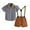 Brown Pants, variant on Esaierr Baby Boys Gentleman Clothes 3PCS Outfits Toddler Short Sleeve Plaid Dress Shirt Bowtie Suspender Shorts Spring Summer Formal Clothes Set for Kids 6 Months - 8 Years