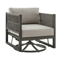 Outdoor Swivel Glider Lounge Chair - Patio Aluminum Seating with Cushions