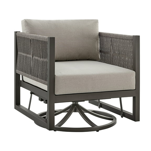 Outdoor Swivel Glider Lounge Chair - Patio Aluminum Seating with Cushions