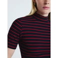 thumbnail image 4 of Free Assembly Women's Mock Neck Tee with Short Sleeves, Sizes XS-XXL, 4 of 6