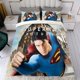 thumbnail image 4 of Superman Conjunto de sábanas temático, trío de piezas, cómodo y amigable con la piel, diseño único, regalo de decoración para el hogar para familiares, amigos y fans,135cm *200cm, 4 of 6