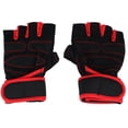 thumbnail image 2 of Levantamiento de pesas Guantes de gimnasio Entrenamiento Fitness Muñequera Entrenamiento Ejercicio Deportes (Rojo L), 2 of 8