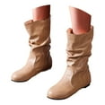 thumbnail image 3 of Fashionable Women's Mid Calf Boots with Comfortable On Design for Casual and Work Occasions Versatile Solid Color Classic Style for All Seasons Footwear, 3 of 9