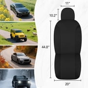 Road Comforts Car Seat Covers, PolyPro Front Seat Covers Set, Universal Fit Car Seat Protector for Cars Trucks Vans SUVs, Breathable, Easy to Install,Black Front Seat
