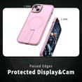 thumbnail image 2 of for iPhone 15 Case with Kickstand, Support Wireless Charging, Compatible with Magsafe, Military-Grade Protection Shockproof Slim Fit Bracket Back Case for iPhone 15, Pink, 2 of 6