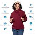 thumbnail image 4 of DEWBU Heated Jacket for Women, Soft Shell Heated Coat with 12V Battery Pack, Waterproof Heating Jacket for Winter Outdoor, 4 of 8