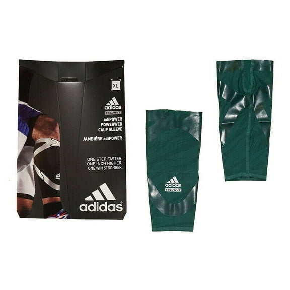 Adidas Techfit Men's Basketball Jambiere adiPOWER Powerweb Compression Calf Sleeve - Green