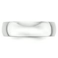 thumbnail image 2 of Bague Alliance Demi-Ronde Légère en Or Blanc 14k 6 mm Taille 8 Classique, 2 of 7