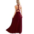 thumbnail image 1 of Robe Maxi Transformable pour Demoiselle d'Honneur Multi-Usage Robe de Soirée Formelle Robes Longues de Mariage Rouge Vin L, 1 of 4