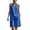 Blue, variant on SROBPTY Set for Womens Solid Crew Neck Sleeveless Top Breathable Short Pants Outfits for Outdoor Wear
