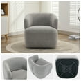 thumbnail image 5 of JURANYAZHU 30 inch Swivel Barrel Chair, Upholstered in Soft Chenille Fabric for Living Room, Bedroom, or Office Accent Seating,Gray, 5 of 9
