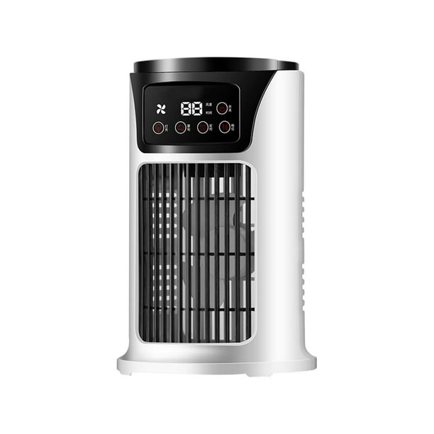 Acondicionador de aire portátil, ventilador de refrigeración por agua, ventilador de aire acondicionado pequeño con luz de 7 colores, enfriador de