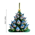 thumbnail image 2 of JeashCHAT Fish Christmas Tree Ornaments, 2D Flat Acrylic Stacking Fish Tree-Shaped Hanging Ornament Pendant for Home Decor, Christmas Tree Decoration, Xmas Gifts, 2 of 4