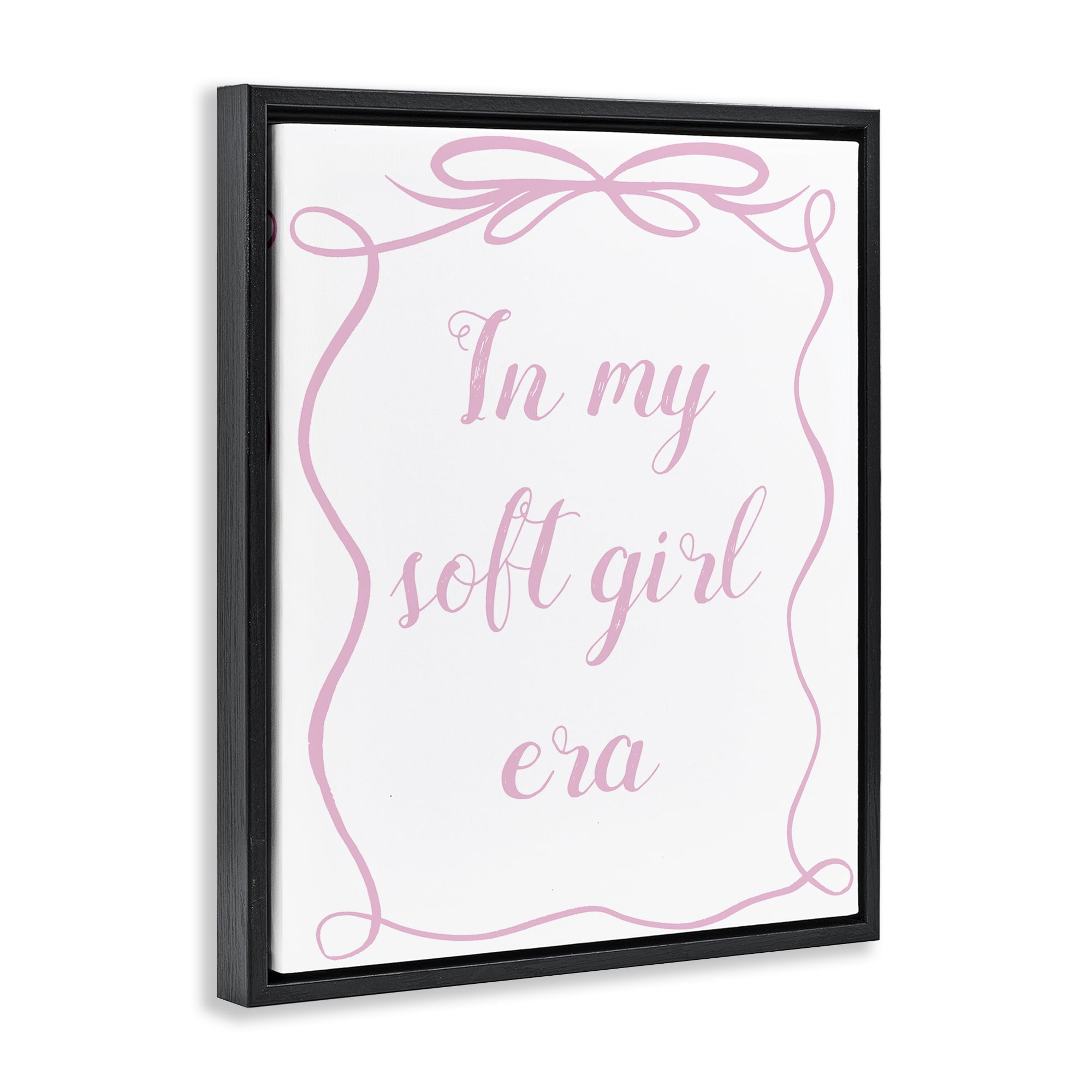 Stupell Industries In My Soft Girl Era Black Framed Floater Canvas Wall Art, design by Lucille Price