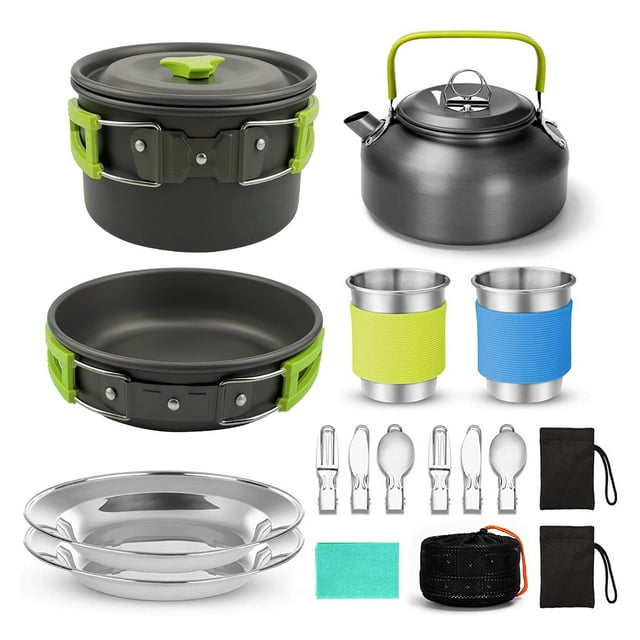 Ensemble de Batterie de Cuisine de Camping Équipement de Cuisson Extérieur pour Camping Randonnée et