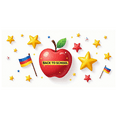 thumbnail image 3 of Colorful Back to School Themed Banner with Apple Star and Flags Background Decoration for School Events Classroom Decorations Photography Props Party Supplies, 3 of 4