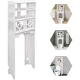 thumbnail image 4 of Miumaeov 4 Tier Over The Toilet Storage Cabinet,Bathroom Cabinet Washing Machin Cabinet forTissues,Cosmetics,Lotions,Shampoos, 4 of 5