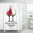 thumbnail image 1 of ABPHQTO Bar de vinos de cristal Copas rojas y blancas Etiqueta Uva Cortina de ducha 152x180 cm, 1 of 2