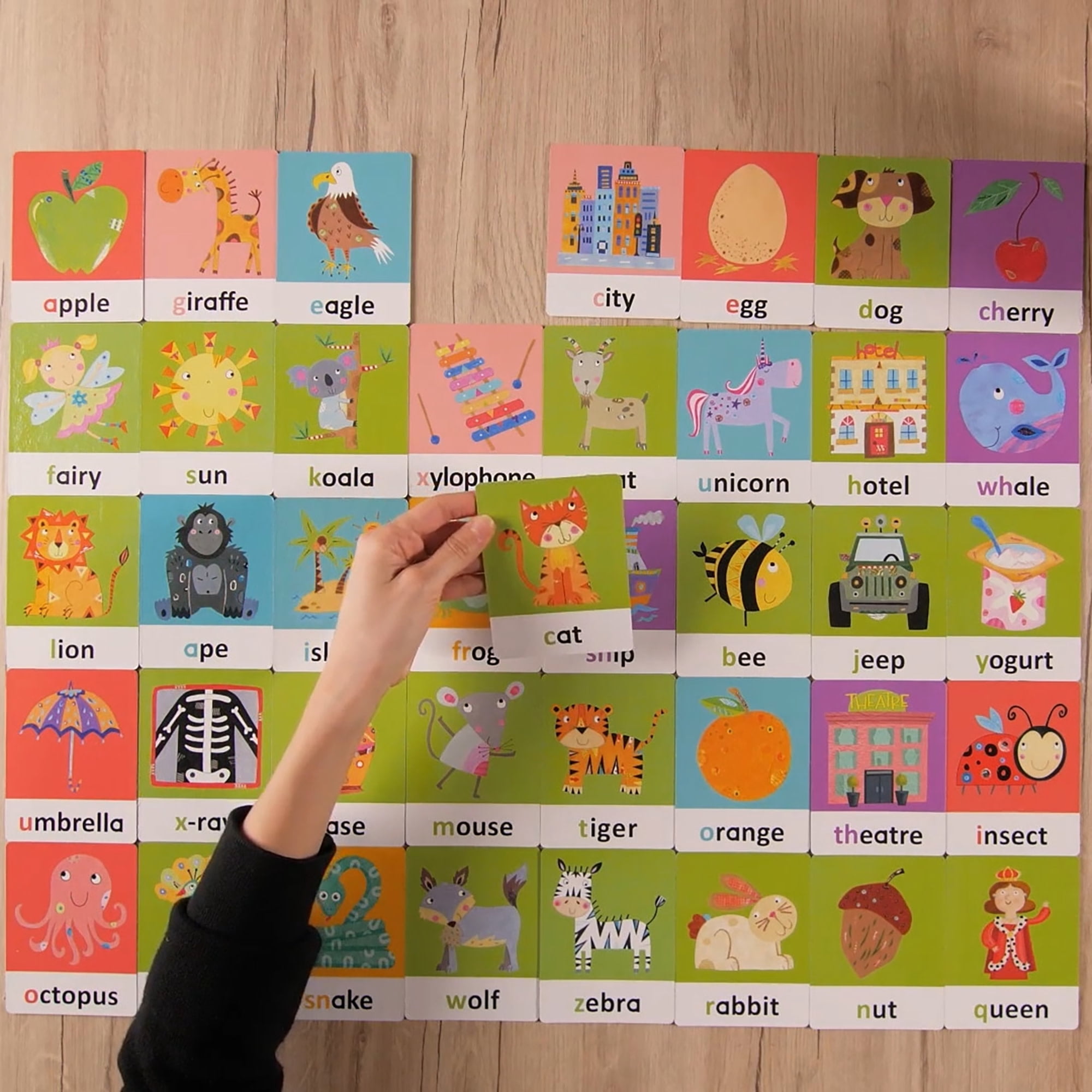 Headu: Montessori Flashcards - Tactile & Phonics Alphabet – ABC Letter Picture Cards, Sensory Preschool Learning Activity, Game Play, Toddlers 2-5