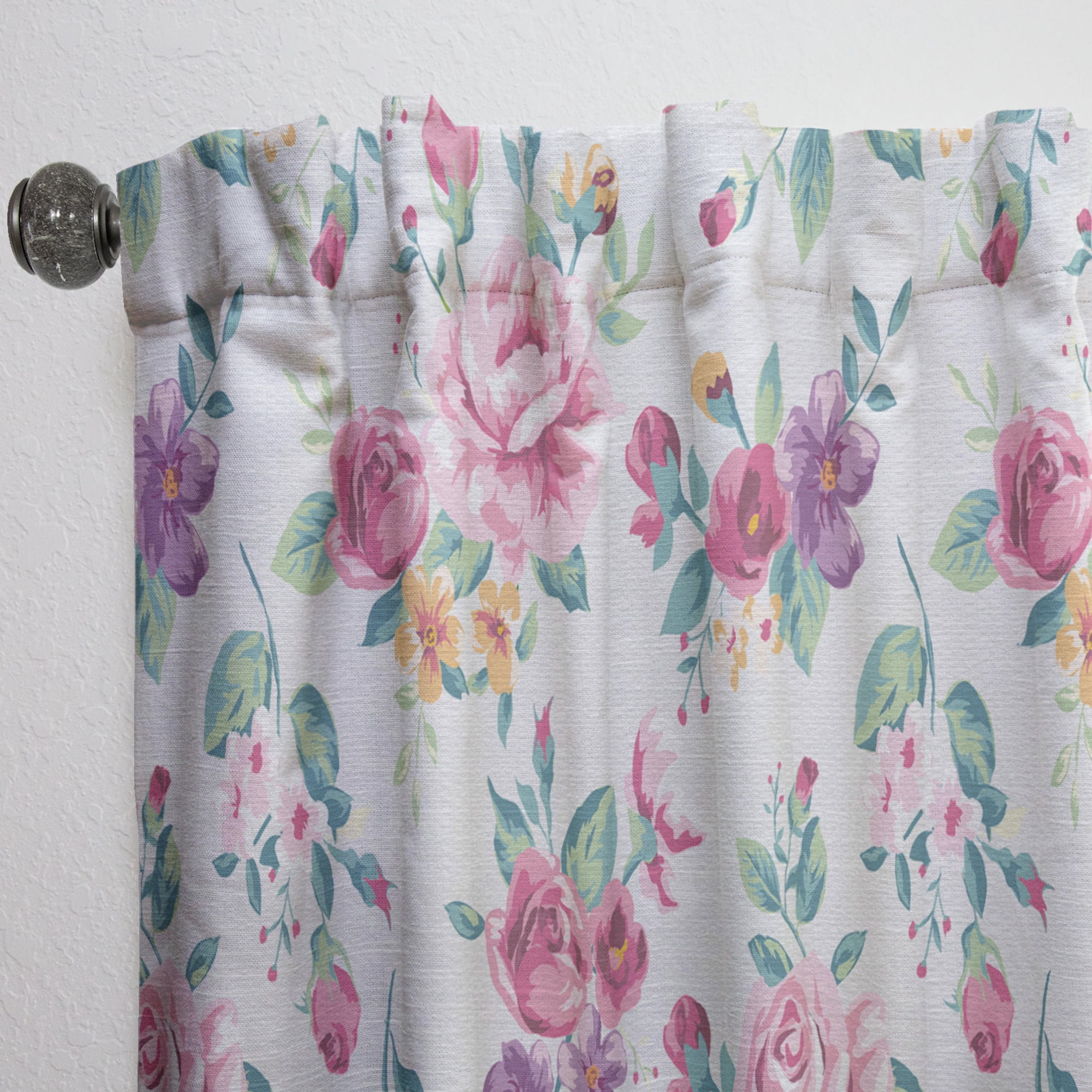Designart 'Blossom Pink XXXI' Floral Curtain Panel