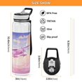 thumbnail image 3 of Aircraft Clouds Pink Airplane Sports Water Bottle Portable Travel Mug 32oz BPA Free Leak Proof Straw Transparent Tritan for Gym Yoga Cycling Camping, 3 of 7