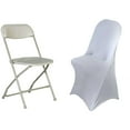 thumbnail image 6 of Efavormart 20 PCS Silver Premium Spandex Stretch Folding Chair Cover, Fitted Folding Chair Cover, 6 of 10