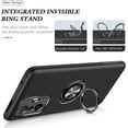 thumbnail image 4 of Case for Xiaomi 11T/11T Pro, Dual Layer Hard Military Phone Case with 360 Degree Ring Stand Silicone Bumper (Camera Protection) Magnetic Car Holder Protective Phone Cover Protector - Black, 4 of 8