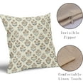 thumbnail image 5 of Brown Grey Gray Floral Block Print Pillow Covers 16x16 Inch Set of 2, Vintage Flower Pattern Decorative Throw Pillowcases Outdoor Farmhouse Cushion Covers Spring Summer Rustic Sofa Couch Bed Decor, 5 of 6