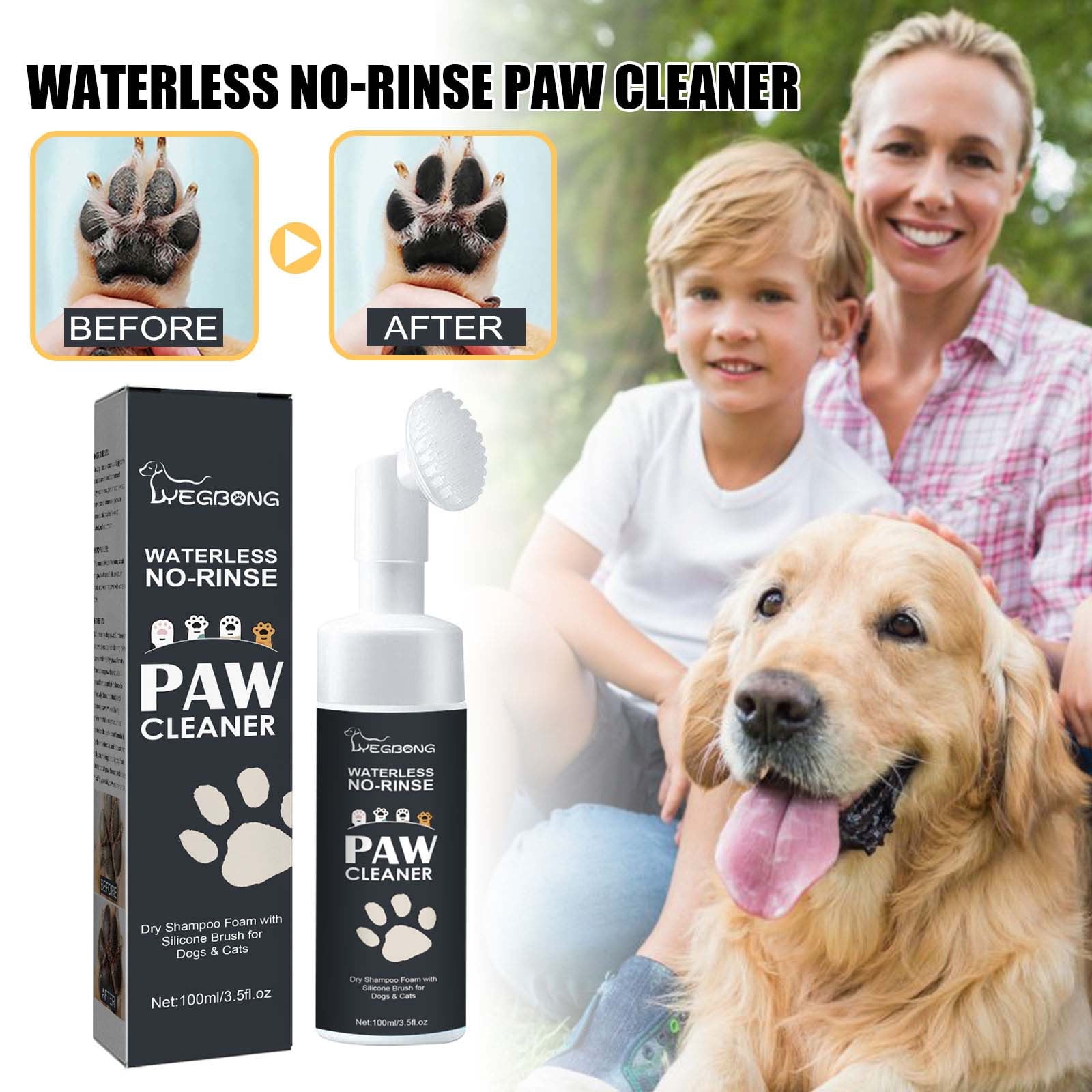 Fanny Foam No Rinse Waterless Dog Shampoo and Paw Cleaner for Dogs |  Dingleberry Removal | Easy Glide Formula Loosens Stuck On Dirt, Debris from  Fur